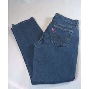 Levis Jeans Women Sz 4 M 505 Straight Leg Dark Wash Denim Jeans Classic Fit